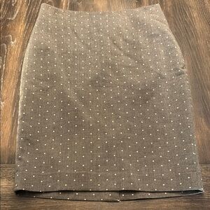 🟠 NWT The Limited Chic Gray Polka Dot Skirt size 8